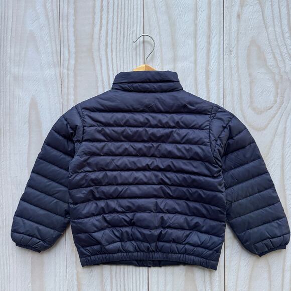 Patagonia Duck Down Sweater Boys Size 4T Full Zip Insulated Puffer Jacket Navy - Picture 2 of 9